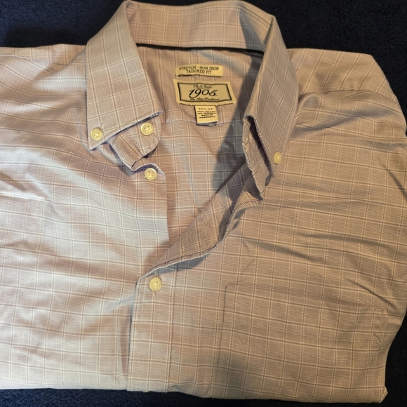 Jos. A. Bank 1905 Purple Checkered Dress Shirt 16 1/2 34/35 - Picture 2 of 3